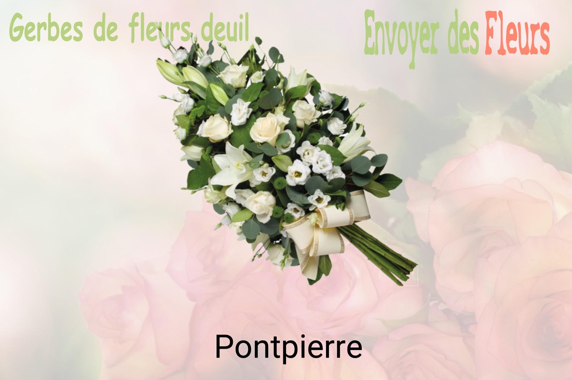 Gerbe de fleurs de deuil livrée à Pontpierre